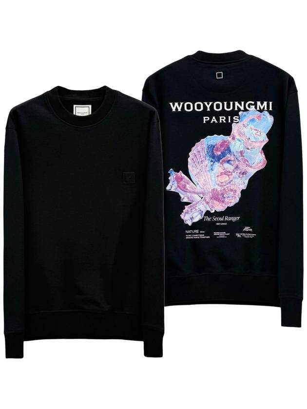 3D Coral Back Logo Sweatshirt Black - WOOYOUNGMI - BALAAN 2