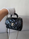 Chain Lambskin Mini Bag Gold Black - CHANEL - BALAAN 10