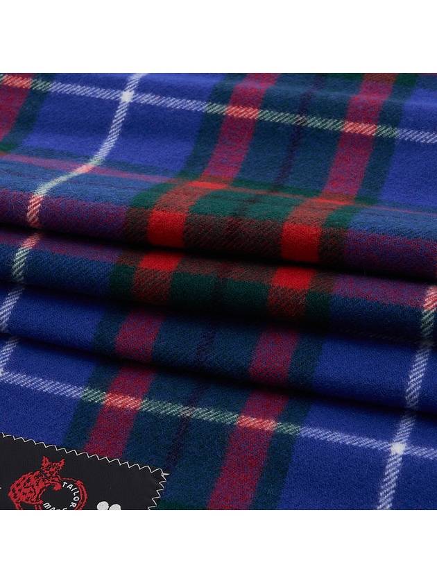 Wool Tartan Muffler Blue - MARNI - BALAAN 5