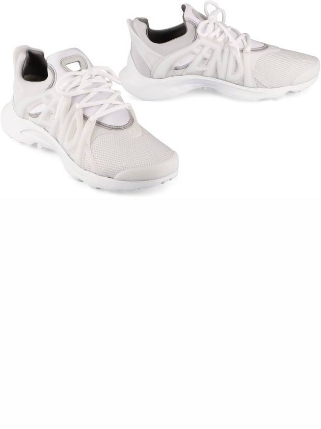 3D Rubber Logo Low Top Sneakers White - FENDI - BALAAN 4