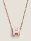 Mini Pop H Pendant Rose Gold Rose Dragee - HERMES - BALAAN 2