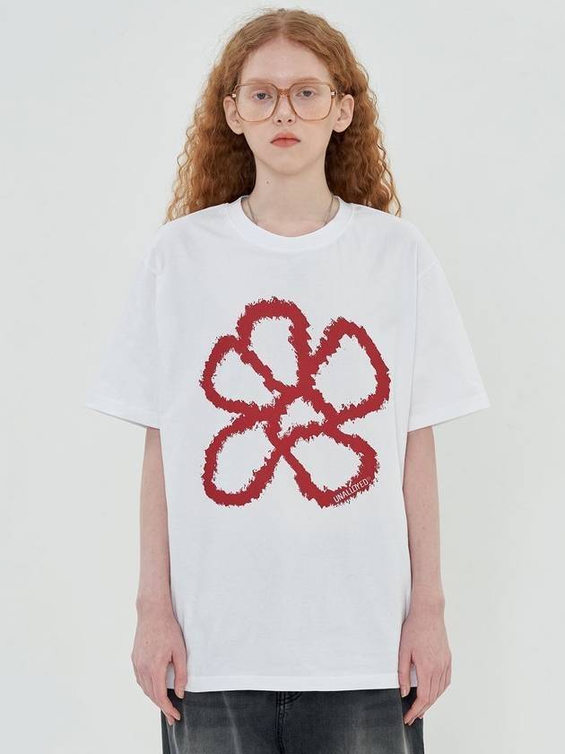 Flower Logo T-Shirt White - UNALLOYED - BALAAN 1