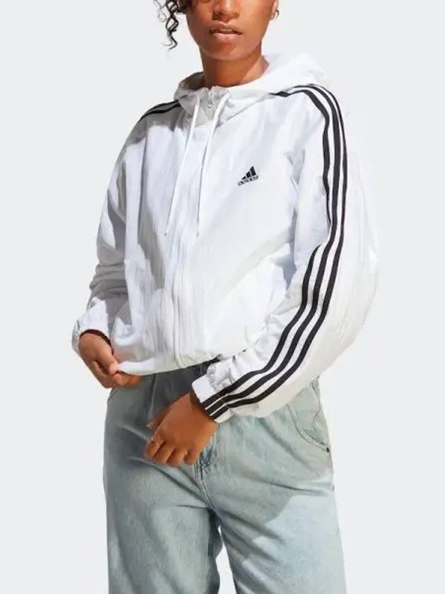 Essentials 3S Woven Windbreaker White - ADIDAS - BALAAN 2