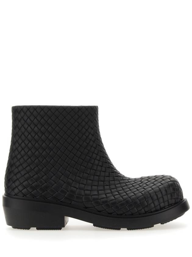 Fireman Intrecciato Leather Ankle Boots Black - BOTTEGA VENETA - BALAAN 3