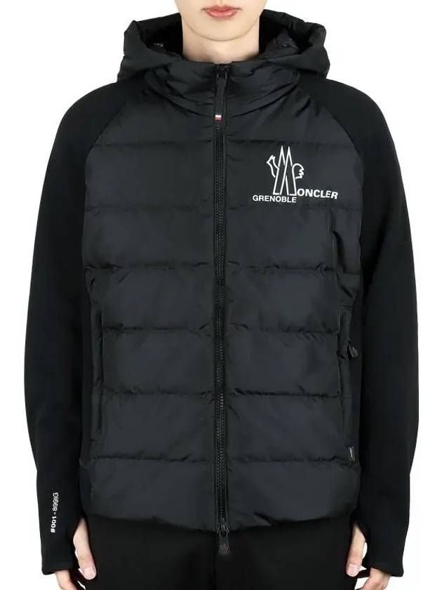 Padded hood zip up black - MONCLER - BALAAN 3