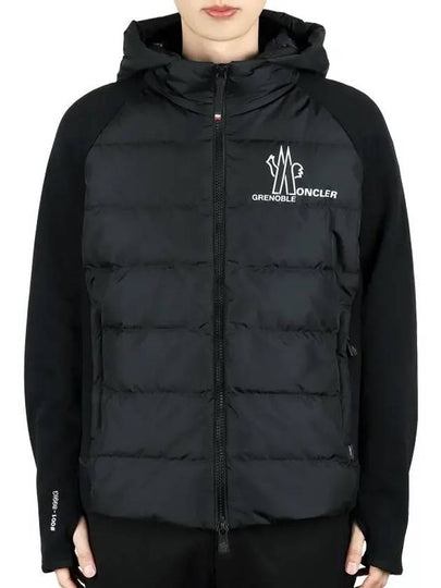 Grenoble Padded Zip-Up Hoodie Black - MONCLER - BALAAN 2