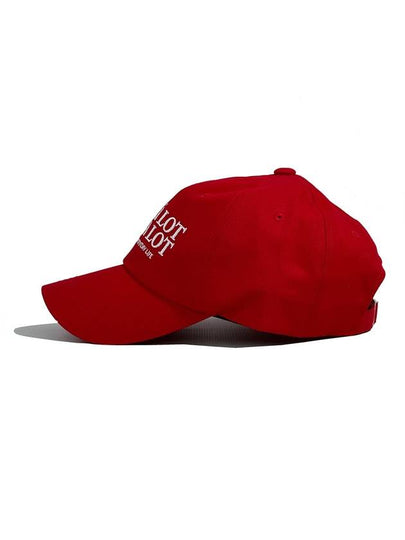 Slogan Logo Ball Cap Red - CASEALOT - BALAAN 2