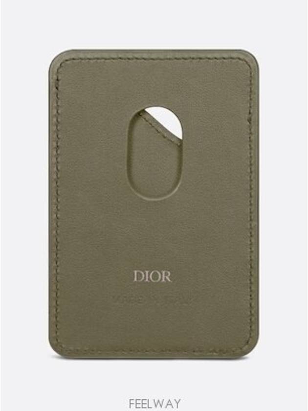 Saddle Magnetic Card Wallet Khaki Dior Gravity - DIOR - BALAAN 4