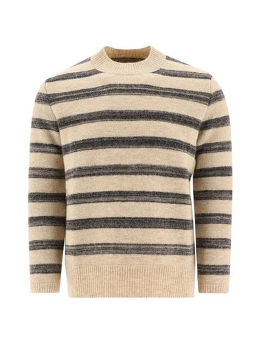 Striped Wool Knit Top Ivory - MAISON MARGIELA - BALAAN 1