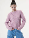 Asymmetric Layered Crop Knit Top Pink - MSKN2ND - BALAAN 2