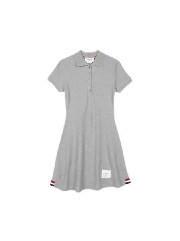 Women's Logo Patch Tennis Flare Short Dress Grey - THOM BROWNE - BALAAN 2