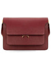 Saffiano Trunk Medium Shoulder Bag Burgundy - MARNI - BALAAN 4