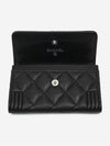 Boy  Flap Card Holder Grained Calfskin Ruthenium Black - CHANEL - BALAAN 3