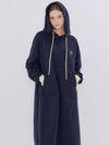 Shirring Hooded Long Dress Navy - METAPHER - BALAAN 5