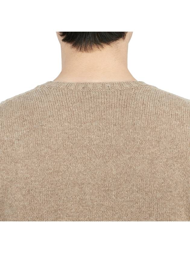 Crew Neck Lambswool Knit Top Beige - DRUMOHR - BALAAN 8