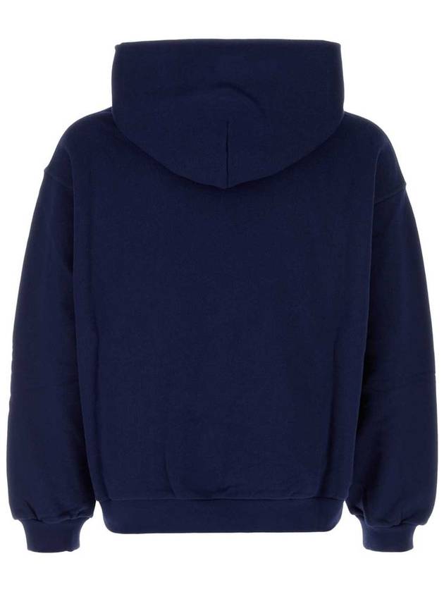 Cotton Jersey Hoodie Blue - GUCCI - BALAAN 3