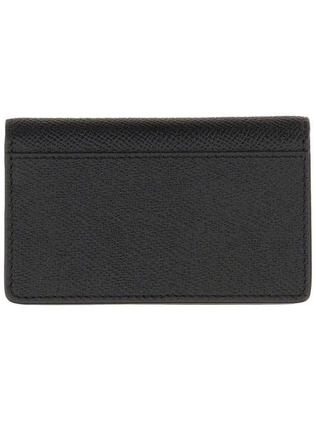 Stitched Leather Card Wallet Black - MAISON MARGIELA - BALAAN 4