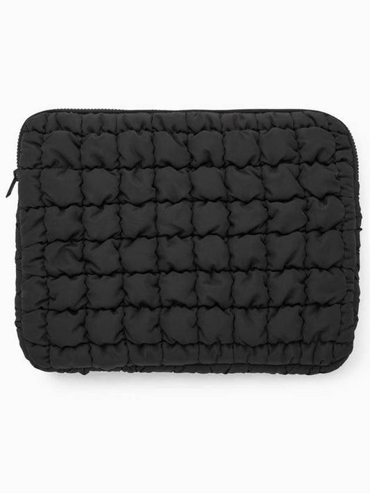 Quilted Laptop Pouch Clutch Bag Black - COS - BALAAN 2