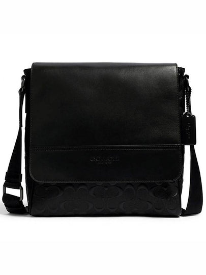 Houston Map Signature Leather Cross Bag Black - COACH - BALAAN 2