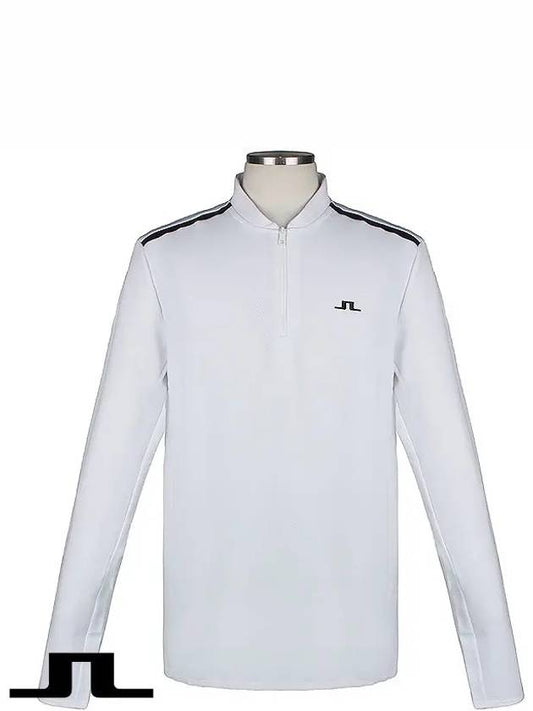 Tech Bridge Layer Half Zip Up Long Sleeve T-Shirt White - J.LINDEBERG - BALAAN 2