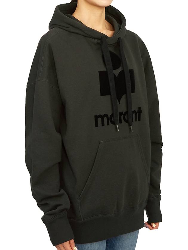 Mansel Logo Hoodie Faded Black - ISABEL MARANT - BALAAN 4