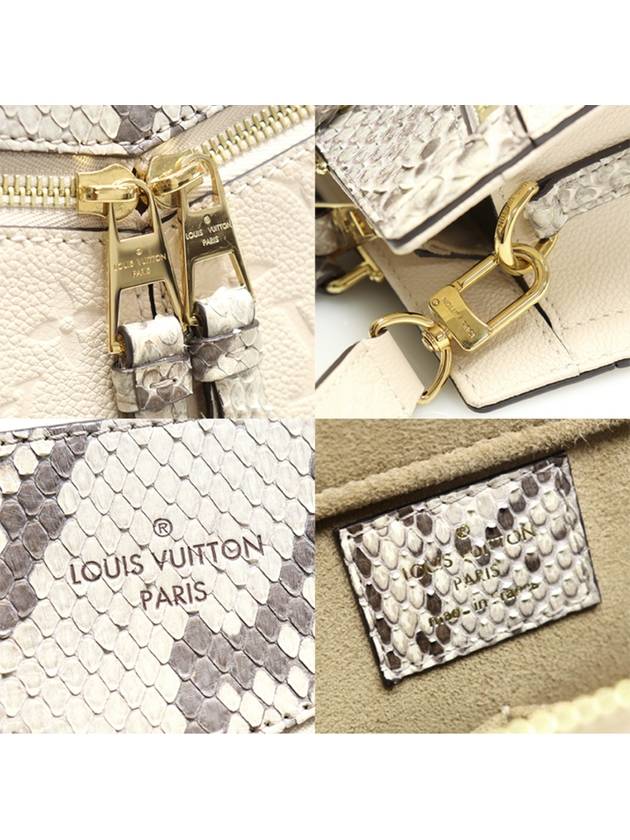 Women s Louis Vuitton N96237 Cream Beige Monogram Empreinte Python Sulley PM 2WAY gt bag Gangbuk used luxury goods - LOUIS VUITTON - BALAAN 7