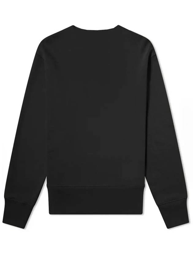 Logo Print Crew Neck Sweatshirt Black - ACNE STUDIOS - BALAAN 4