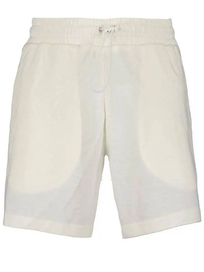 Logo Patch Cotton Jersey Shorts White - MONCLER - BALAAN 2