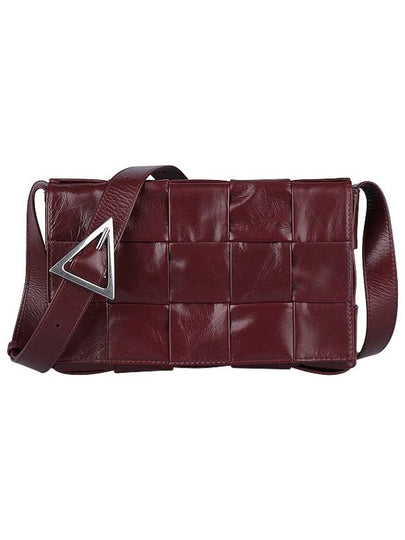 Intrecciato Triangle Buckle Cassette Cross Bag Red - BOTTEGA VENETA - BALAAN 2