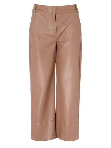 Soprano Poly Straight Pants Brown - S MAX MARA - BALAAN 1