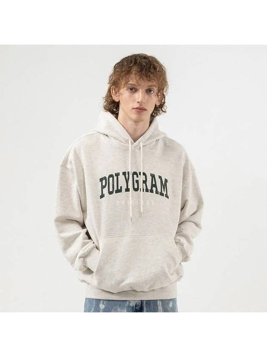 OG LOGO VINTAGE HOOD TEE OATMEAL - POLYGRAM - BALAAN 2