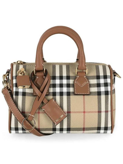 Check Mini Bowling Bag Archive Beige Briar Brown - BURBERRY - BALAAN 2