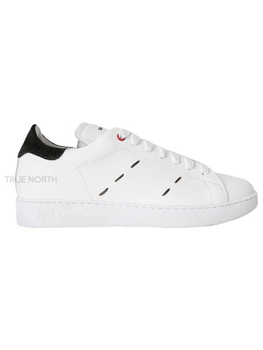 Stitched Leather Low Top Sneakers White - KITON - BALAAN 2
