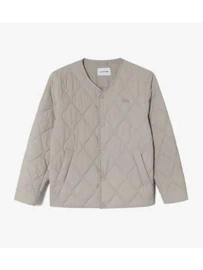 Men s collarless padded jacket beige - LACOSTE - BALAAN 1