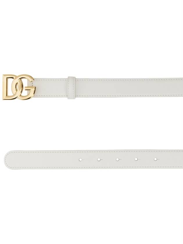 gold DG logo belt white - DOLCE&GABBANA - BALAAN 8