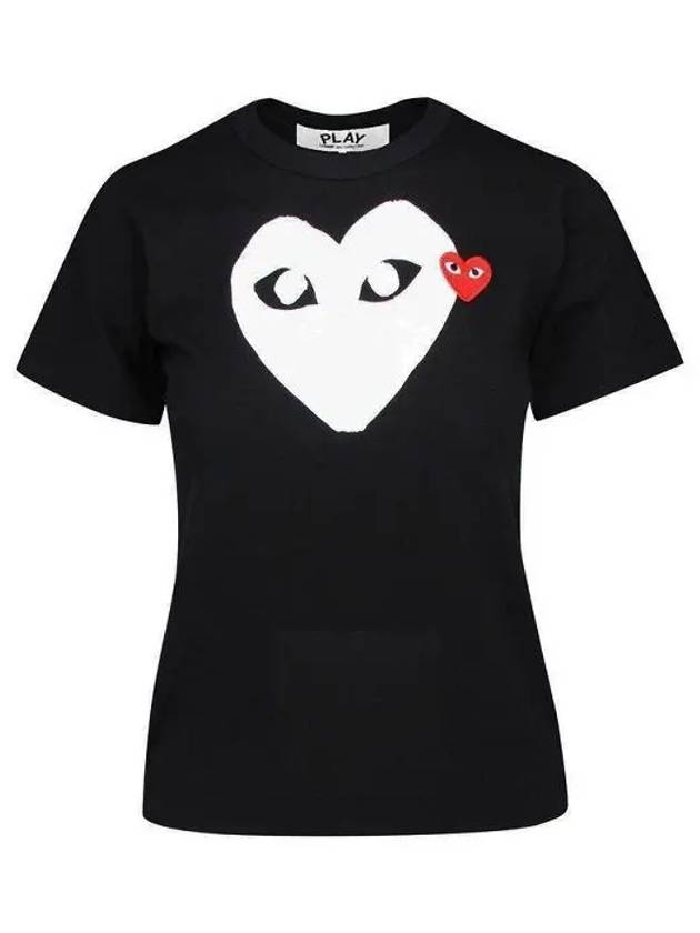 Play Big Heart Short Sleeve T-Shirt Black - COMME DES GARCONS - BALAAN 3