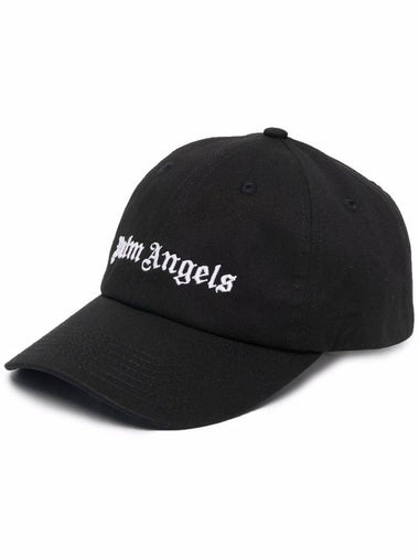 Men's Embroidery Logo Ball Cap Black - PALM ANGELS - BALAAN 1