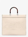 Sunshine Logo Medium Leather Tote Bag Pink - FENDI - BALAAN 2