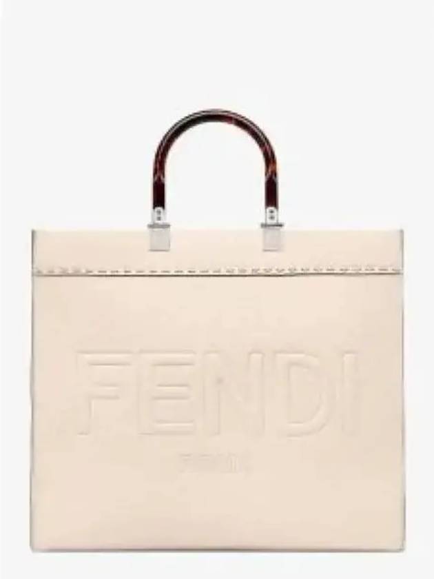 Sunshine Logo Medium Leather Tote Bag Pink - FENDI - BALAAN 2