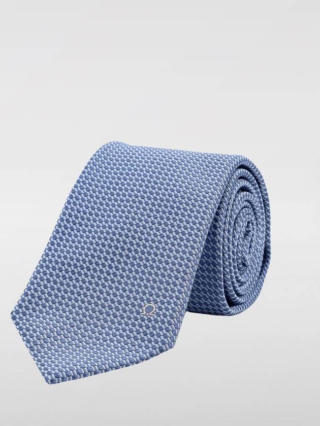 Embroidered Logo Silk Tie Blue - SALVATORE FERRAGAMO - BALAAN 2