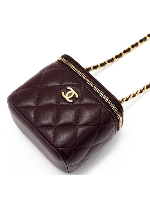 Vanity Gold Ball Square Small Chain Bag Burgundy AP1447 - CHANEL - BALAAN 5