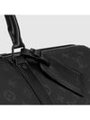 Keepall Bandouliere 50 Monogram Taurillon Leather Duffel Bag Black - LOUIS VUITTON - BALAAN 3