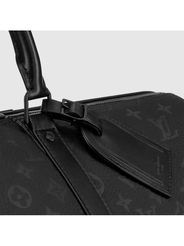 Keepall Bandouliere 50 Monogram Taurillon Leather Duffel Bag Black - LOUIS VUITTON - BALAAN 3