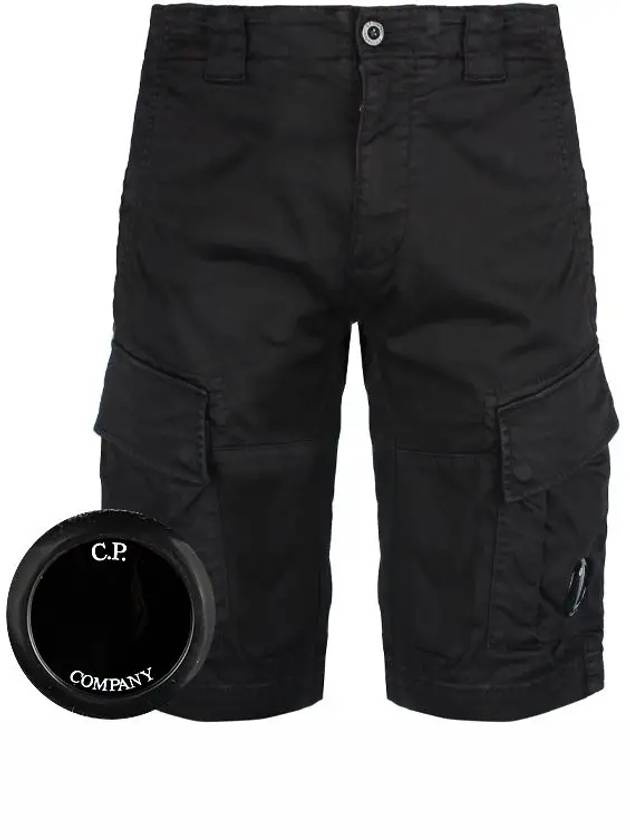 16CMBE116A 999 Lens Wappen Cotton Cargo Shorts - CP COMPANY - BALAAN 1