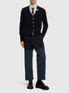 Cable Knitwear Virgin Wool Cardigan Navy - THOM BROWNE - BALAAN 2