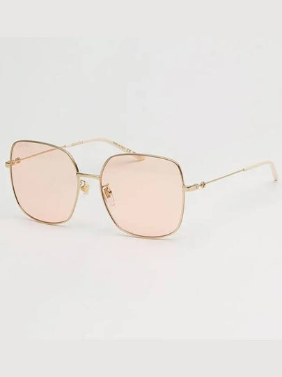 Eyewear Interlocking G Square Sunglasses Pink Gold - GUCCI - BALAAN 2