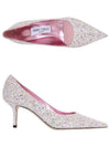 Love 65 Frost Glitter Pumps Heel Candy Pink - JIMMY CHOO - BALAAN 2