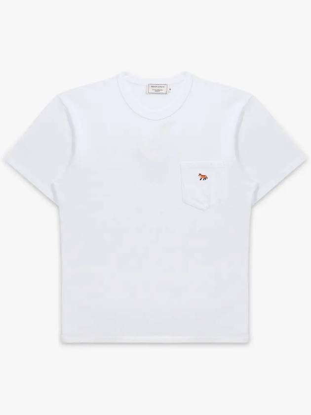 Baby Fox Patch Pocket Short Sleeve T-Shirt White - MAISON KITSUNE - BALAAN 3