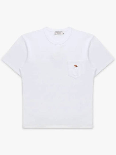 Baby Fox Patch Pocket Short Sleeve T-Shirt White - MAISON KITSUNE - BALAAN 2