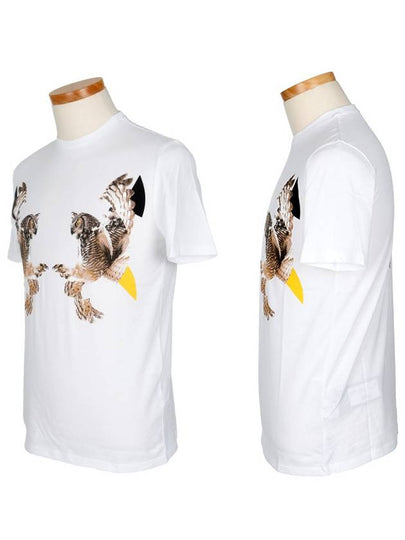 Owl Short Sleeve T-Shirt White - NEIL BARRETT - BALAAN 2